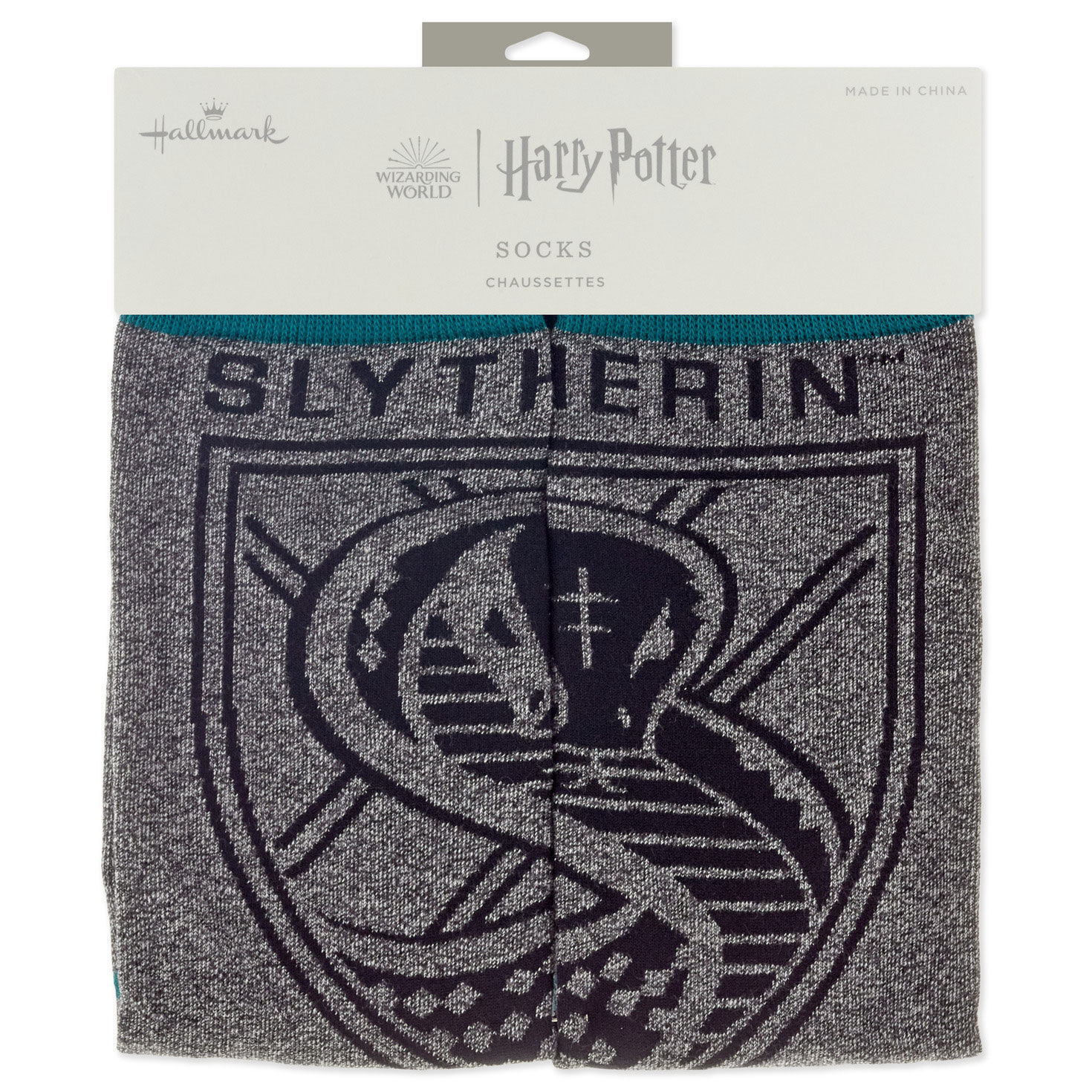 Harry Potter Slytherin House Crest Crew Socks  image number 4