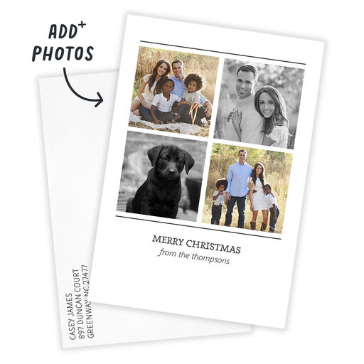 Create Your Own Collage Flat Christmas Card, 