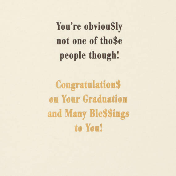 Dollars and Blessings Religious Money Holder Graduation Card, , large image number 2
