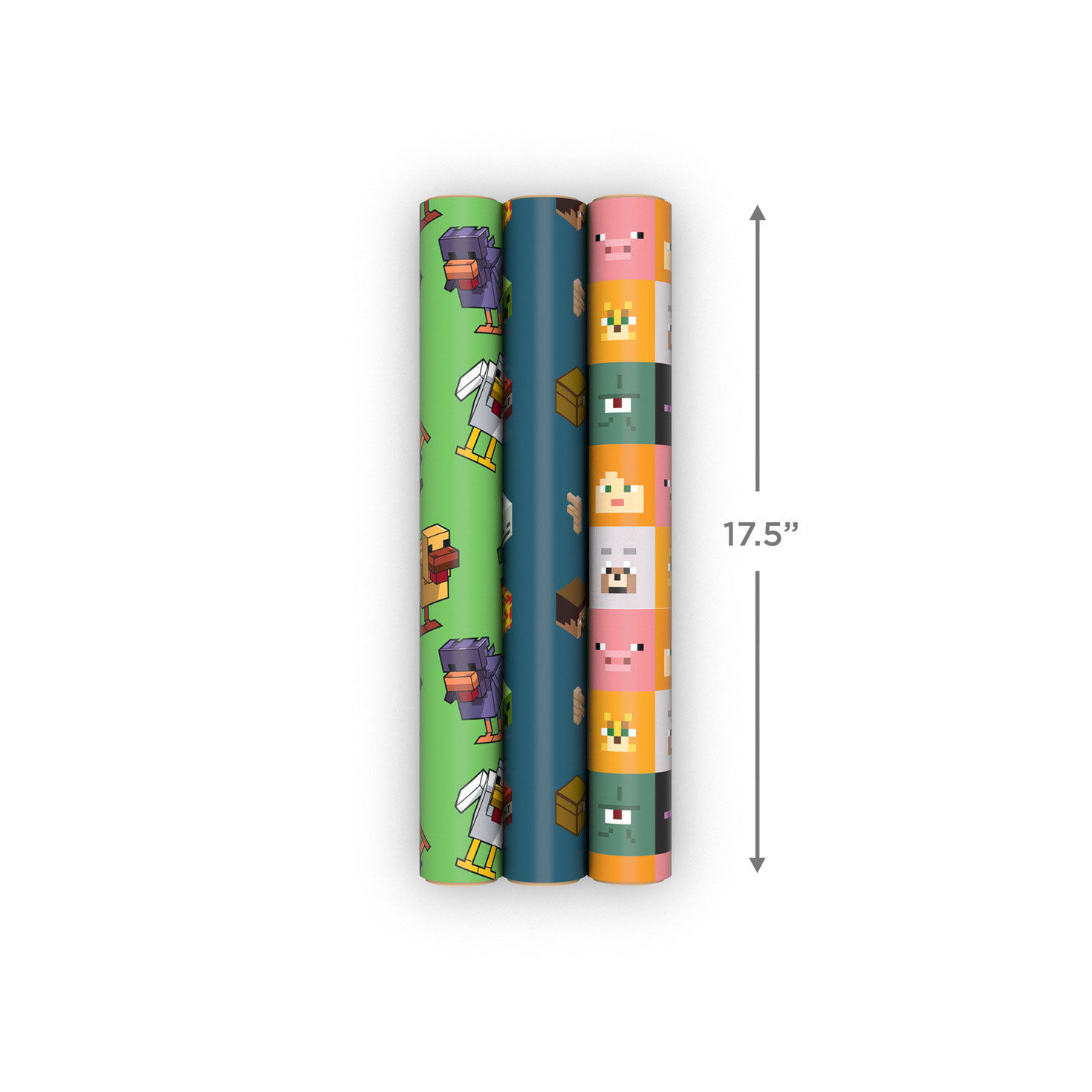 Minecraft Assorted Mini Gift Wrap Rolls measurement image number 8