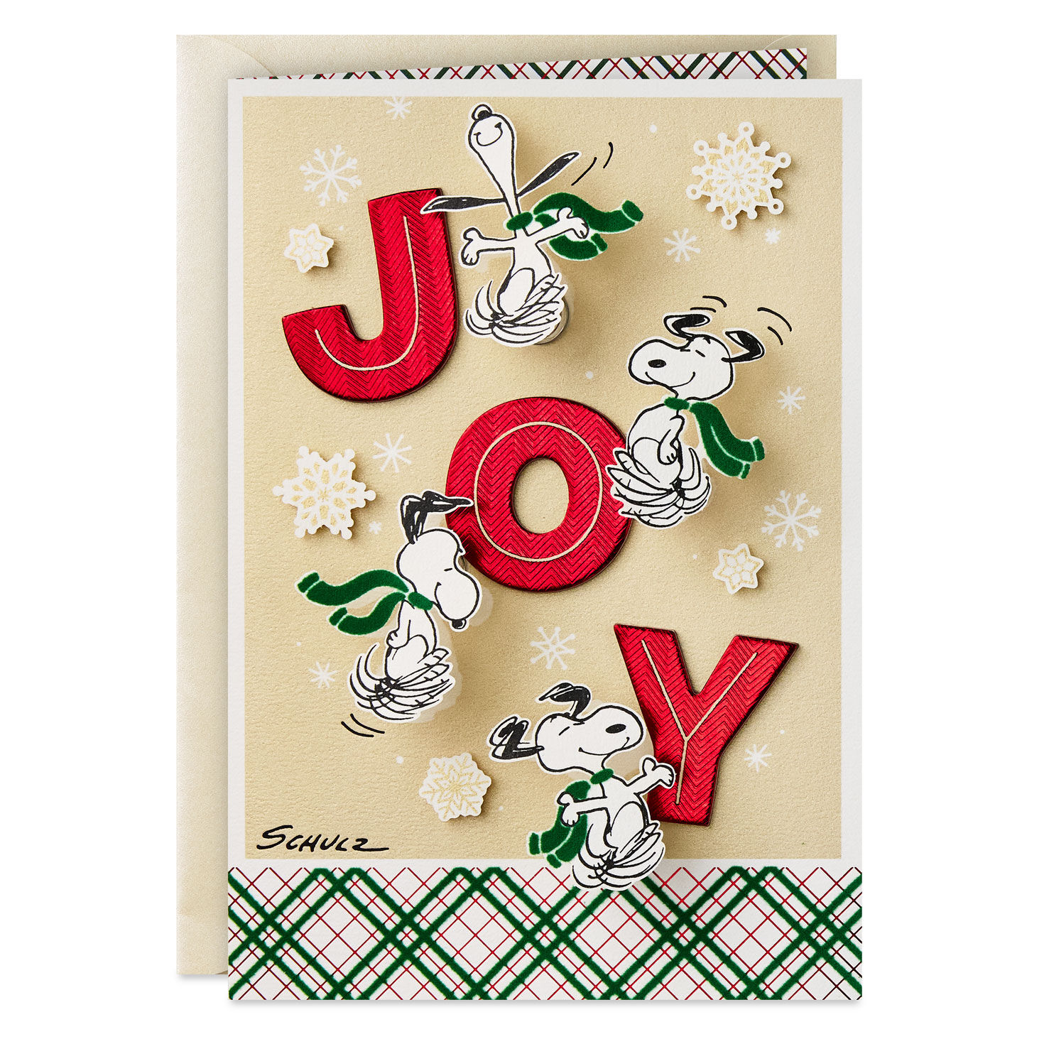 Peanuts® Snoopy Festive Dance Religious Christmas Card