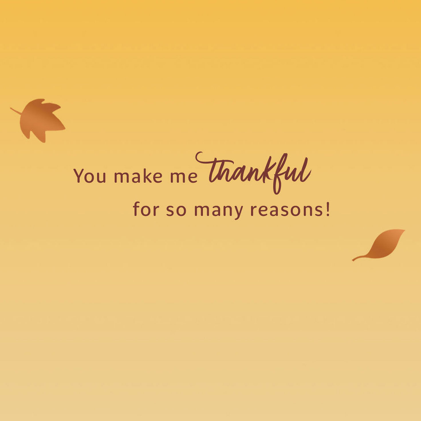 Dog and Autumn Leaves Thank You Card sentiment image number 2