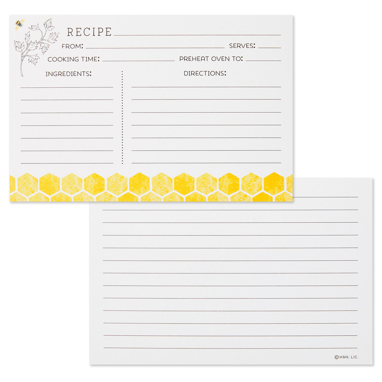 Yellow Honeycomb Recipe Refill Cards, , large image number 2