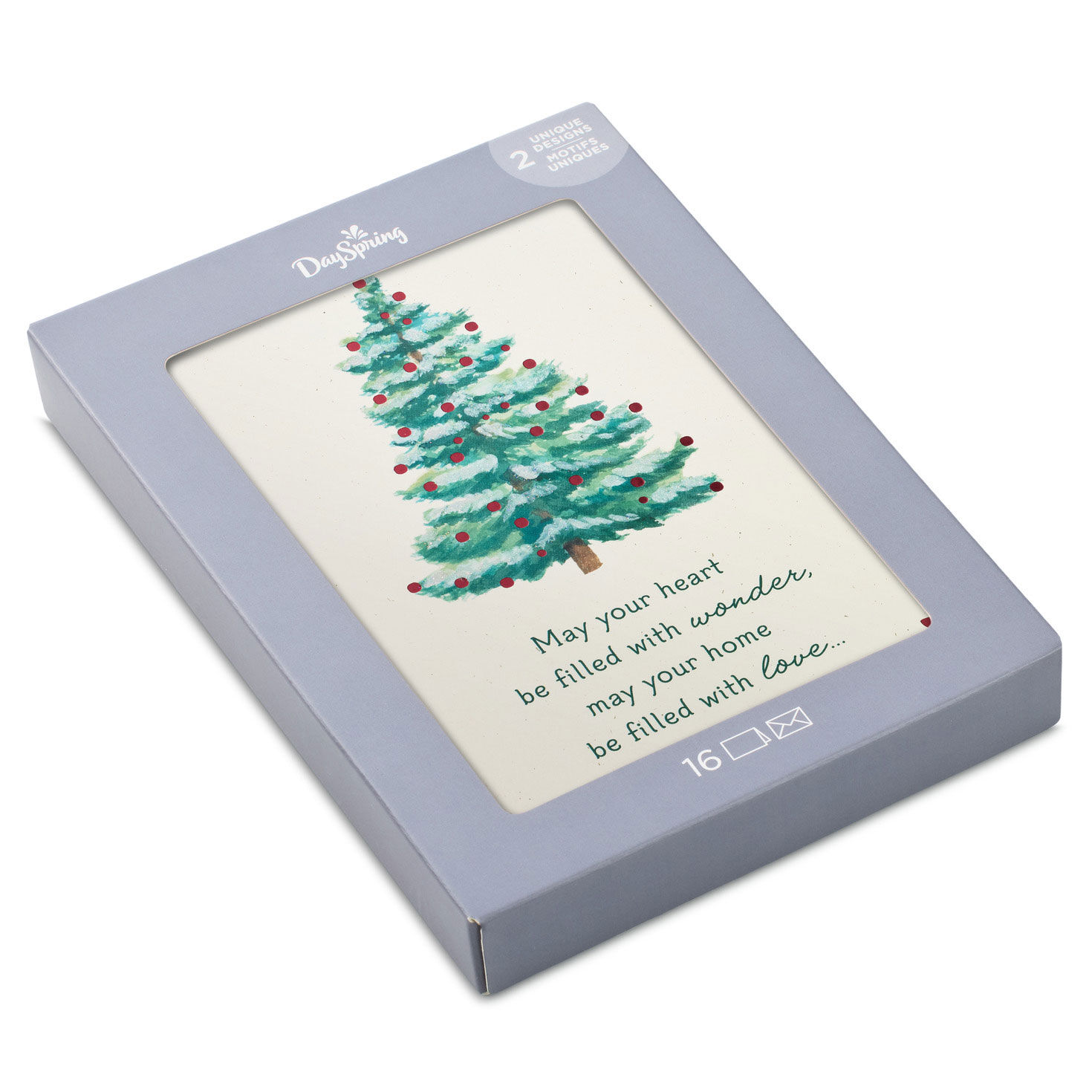 Plaid and Tree Assorted Religious Christmas Cards package front image number 2