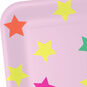 Colorful Stars on Pink Square Dinner Plates, Set of 8, , large image number 4