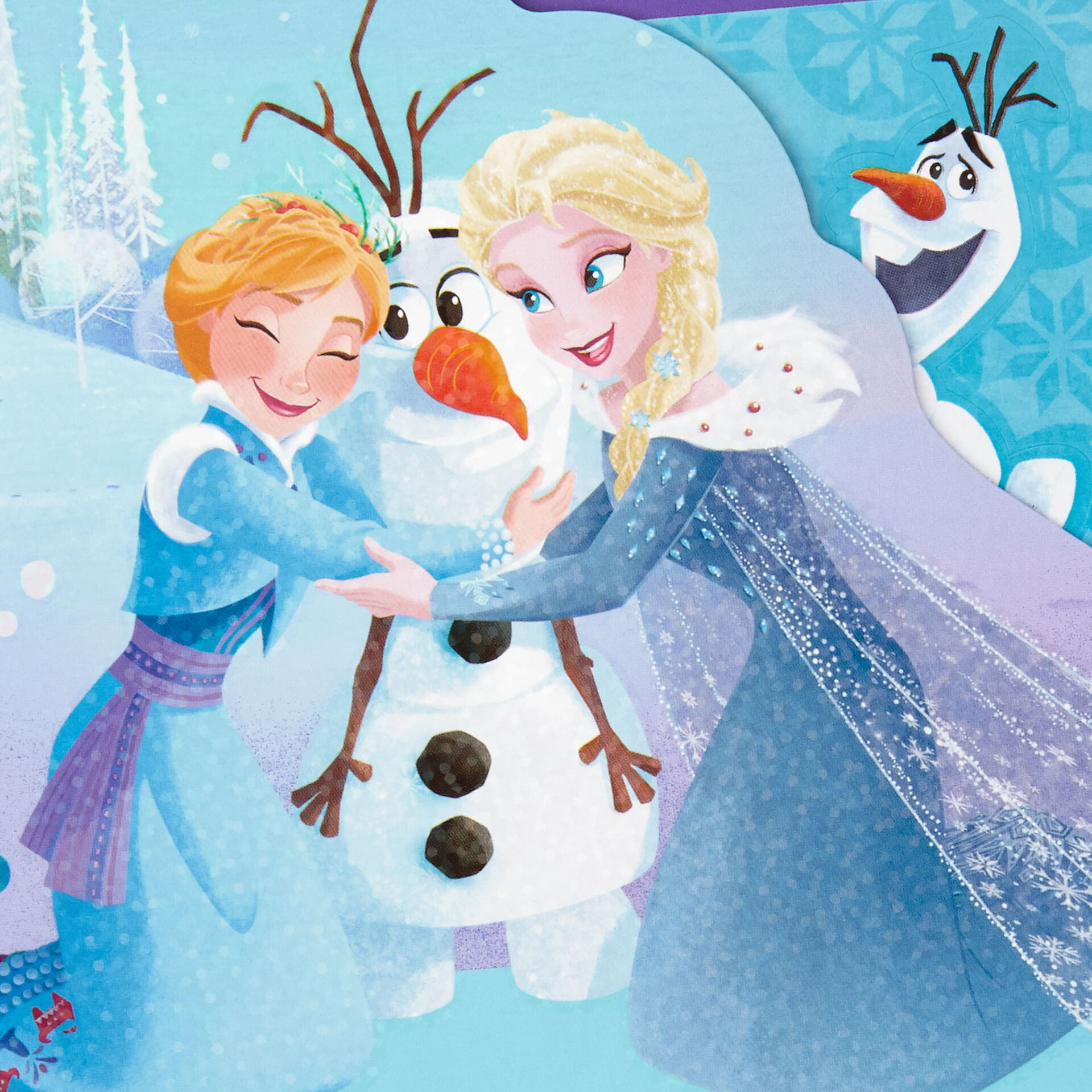 Disney Frozen Celebrate Christmas Card With Stickers Greeting Cards