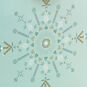 Snowflake Star on Light Sage Small Holiday Gift Bag Base/Side Detail image number 5