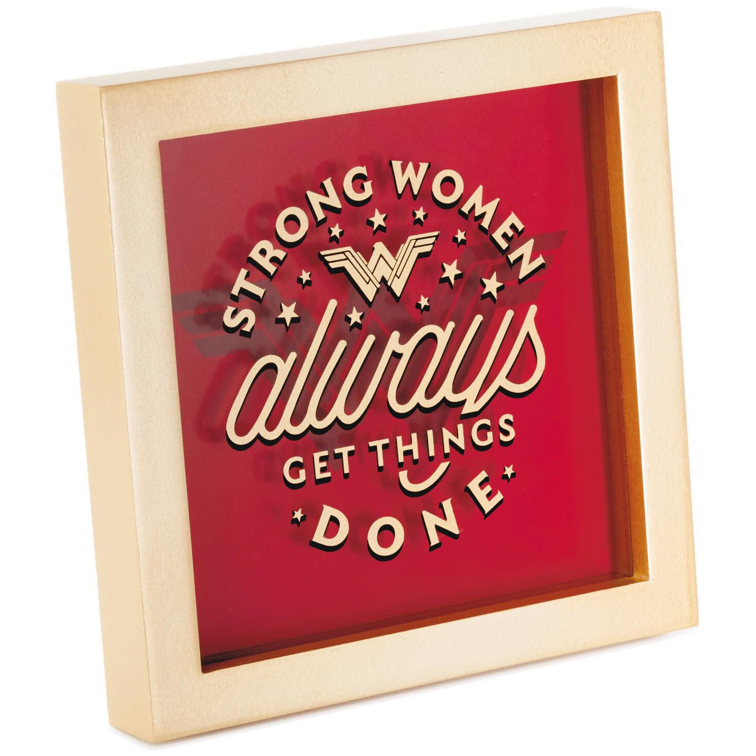 Dc Comics Wonder Woman Strong Women Framed Quote Sign Plaques