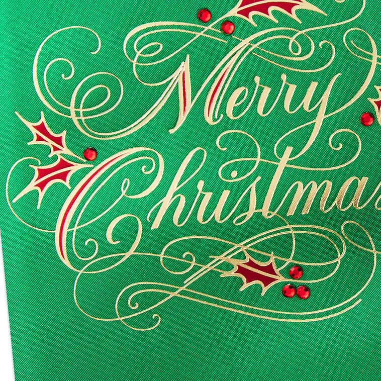 Green and Gold Christmas Card Card Front Detail image number 4