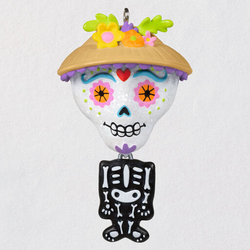 Mini Sweet Sugar Skull Ornament, 1.69", 