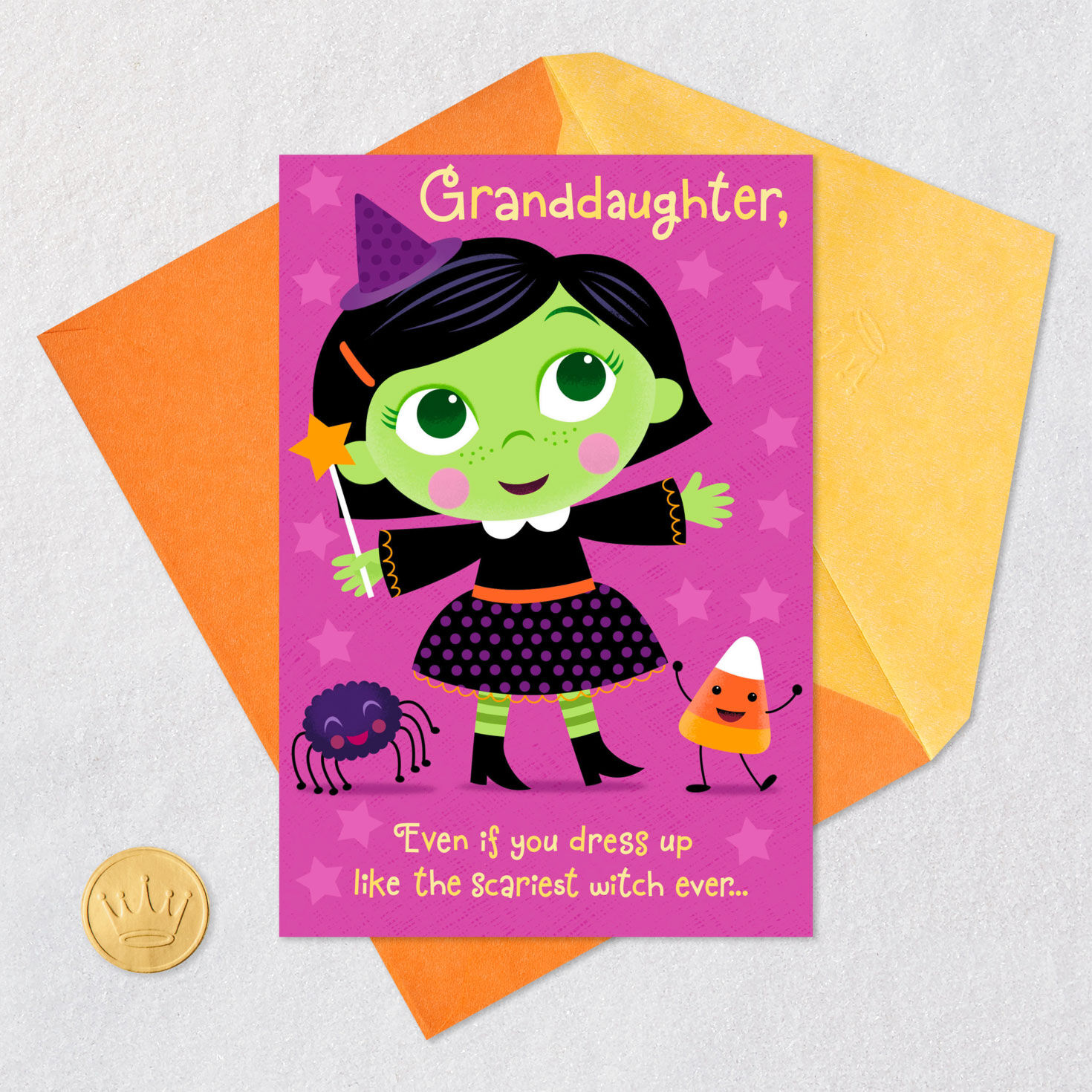 Our Family's Little Sweetie Halloween Card With Stickers for Granddaughter for only USD 3.99 | Hallmark