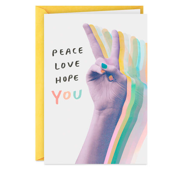 Peace, Love, Hope, You Congratulations Card