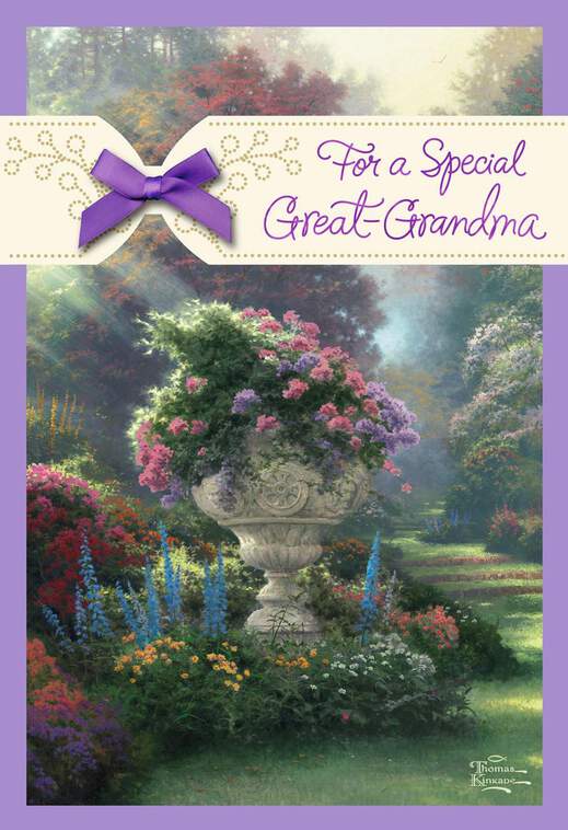 Thomas Kinkade For a Special Great-Grandma Birthday Card, , large image number 1
