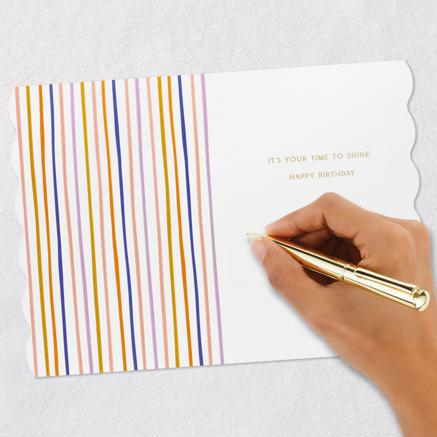 Rainbow Candles on White Sister Birthday Card Signing card image number 6