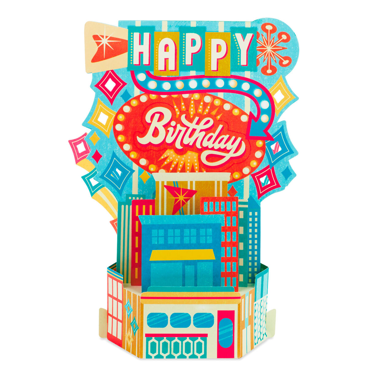 Celebrating You 3D PopUp Musical Birthday Card With Light Greeting