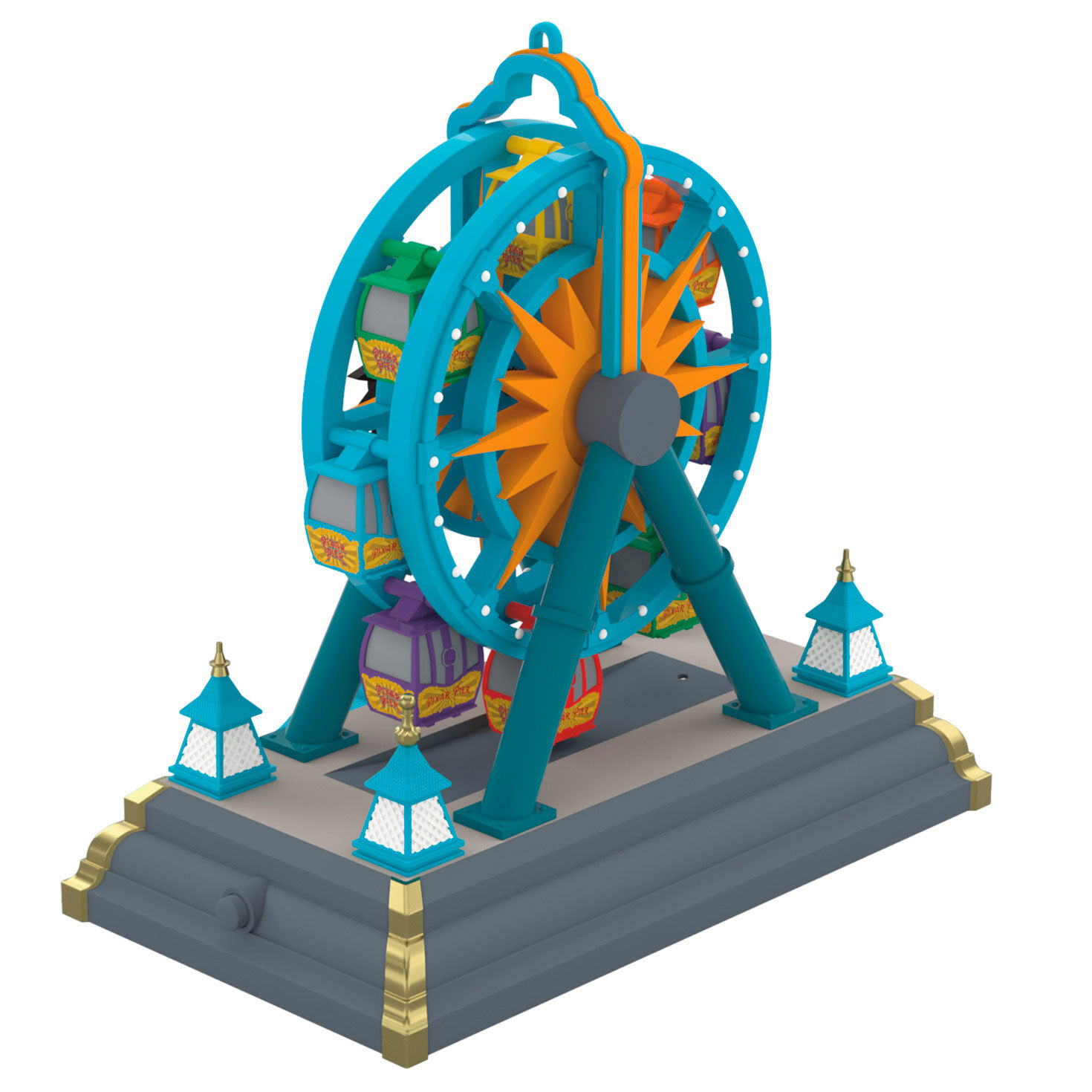 Mickey Mouse Ferris Wheel Keepsake Ornament Back image number 6