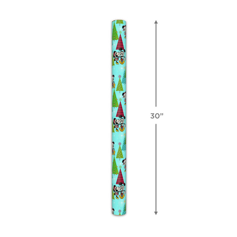 Disney Mickey and Minnie Vintage Christmas Gift Wrap Measurement image number 5