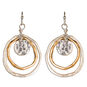 Rain Jewelry Hammered Disc Mixed Metal Drop Earrings, , large image number 1