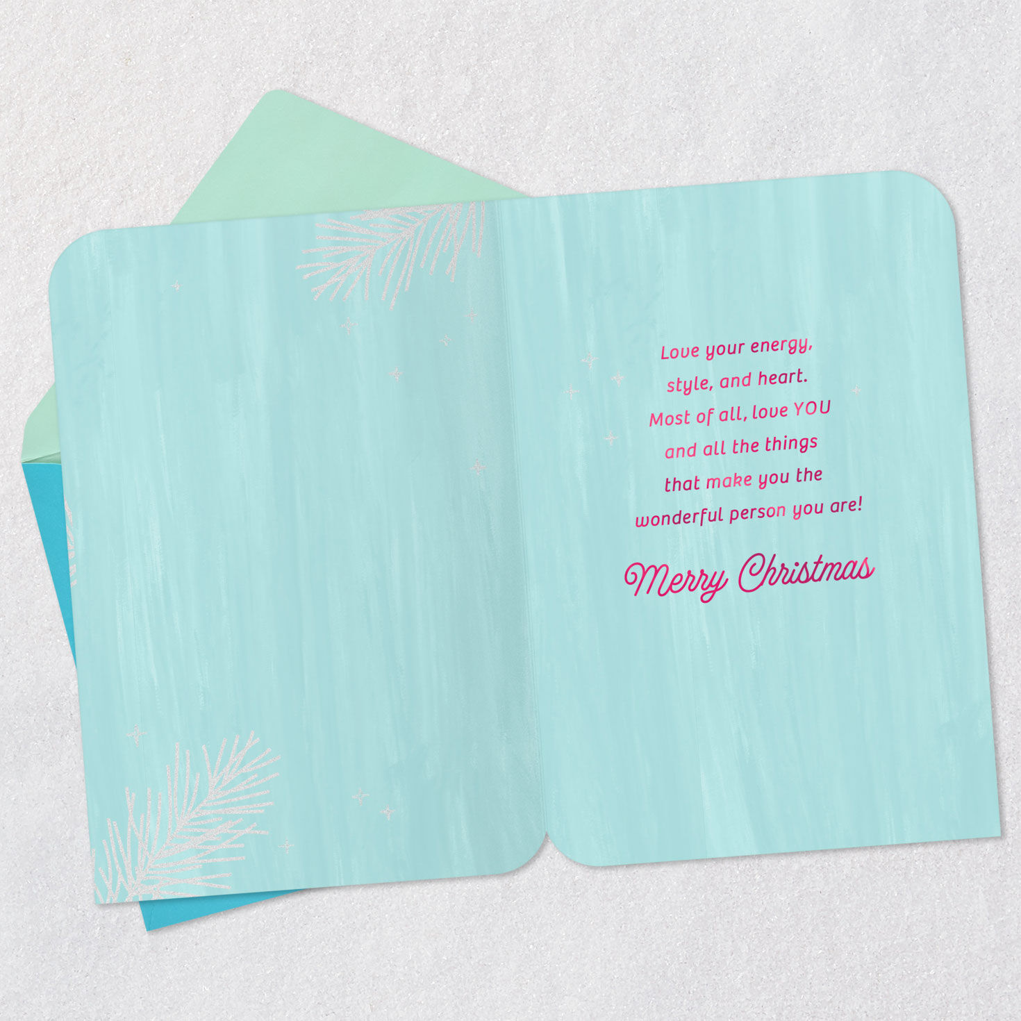 Ornaments Christmas Card for Great-Granddaughter Open card with envelope image number 3