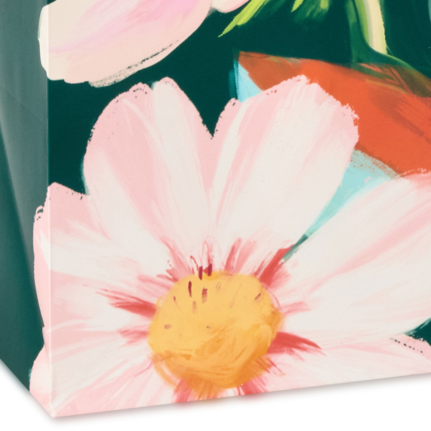 Lacey Chabert Green Floral Extra-Deep Gift Bag Base/Side Detail image number 5