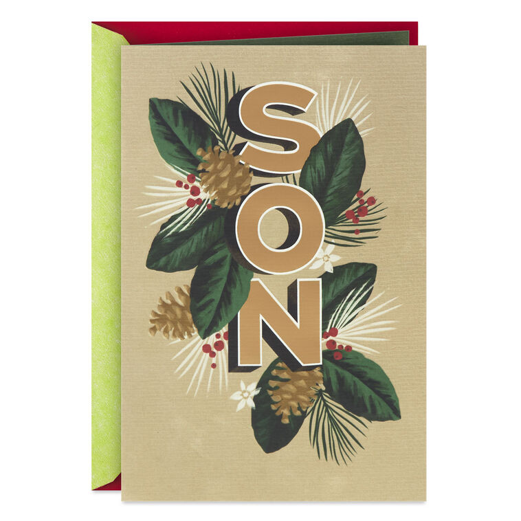 Your Bright Light Shines Christmas Card for Son