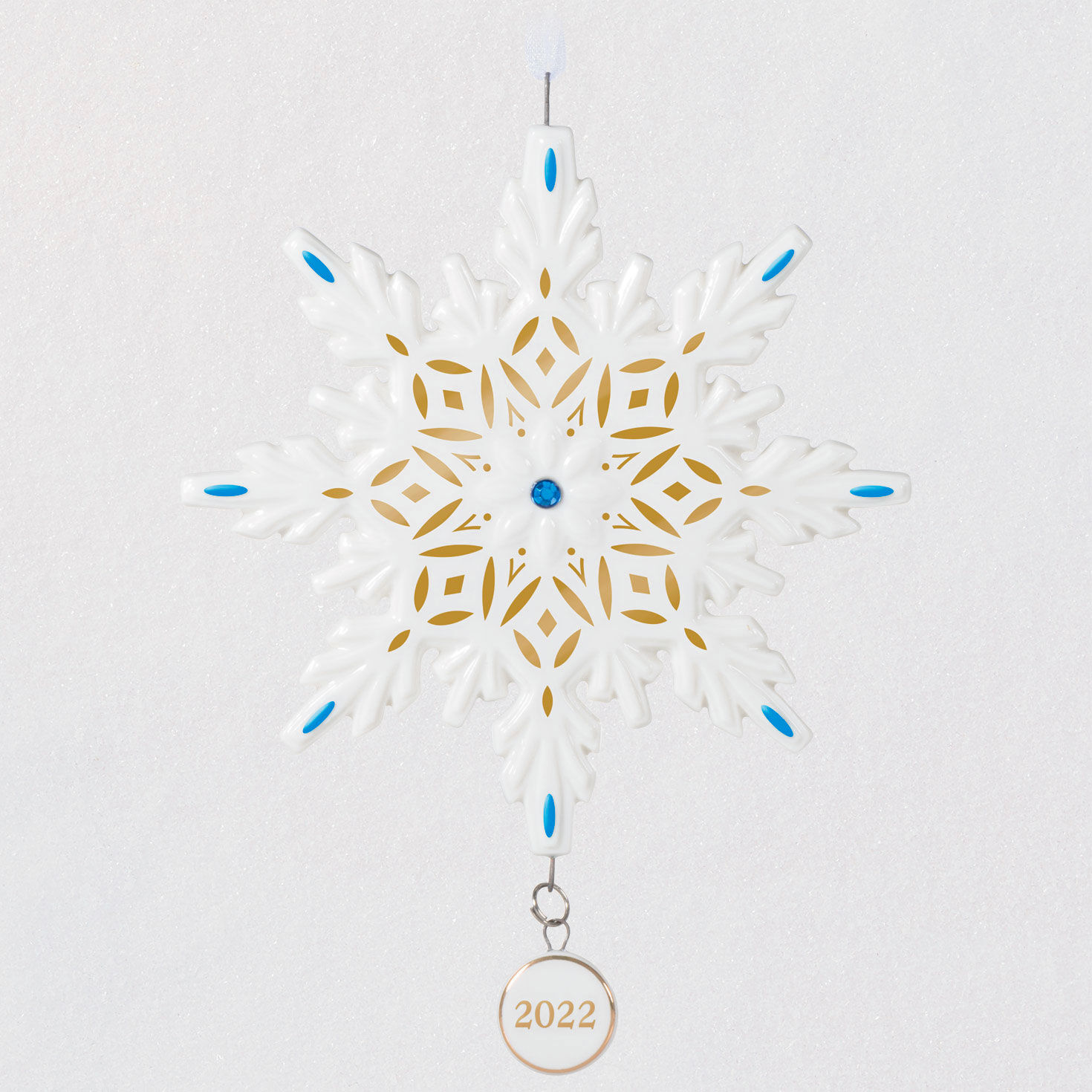 Snowflake Series 2018 Porcelain Hallmark Keepsake Christmas Tree Ornament ~ New 