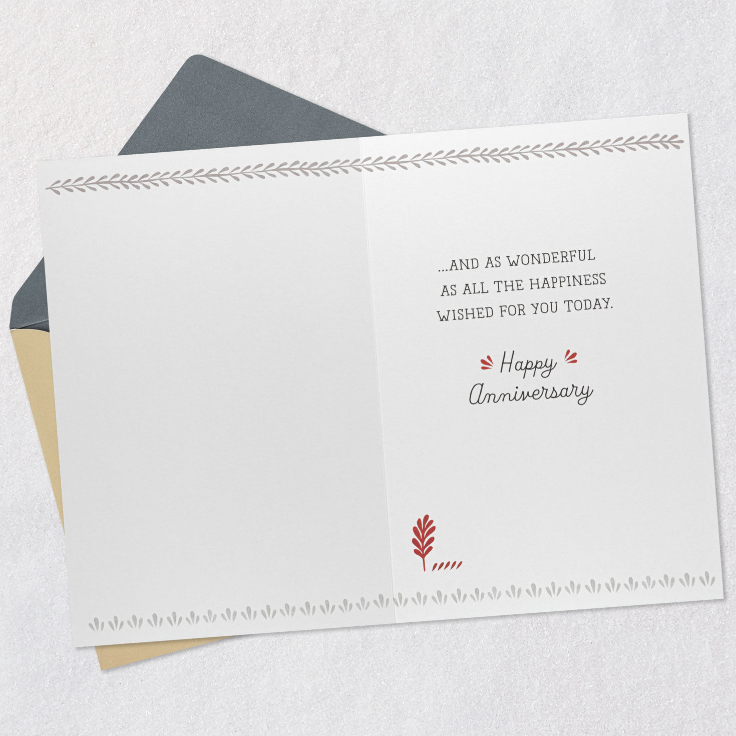 Folk Art Red Cottage Anniversary Card  image number 3