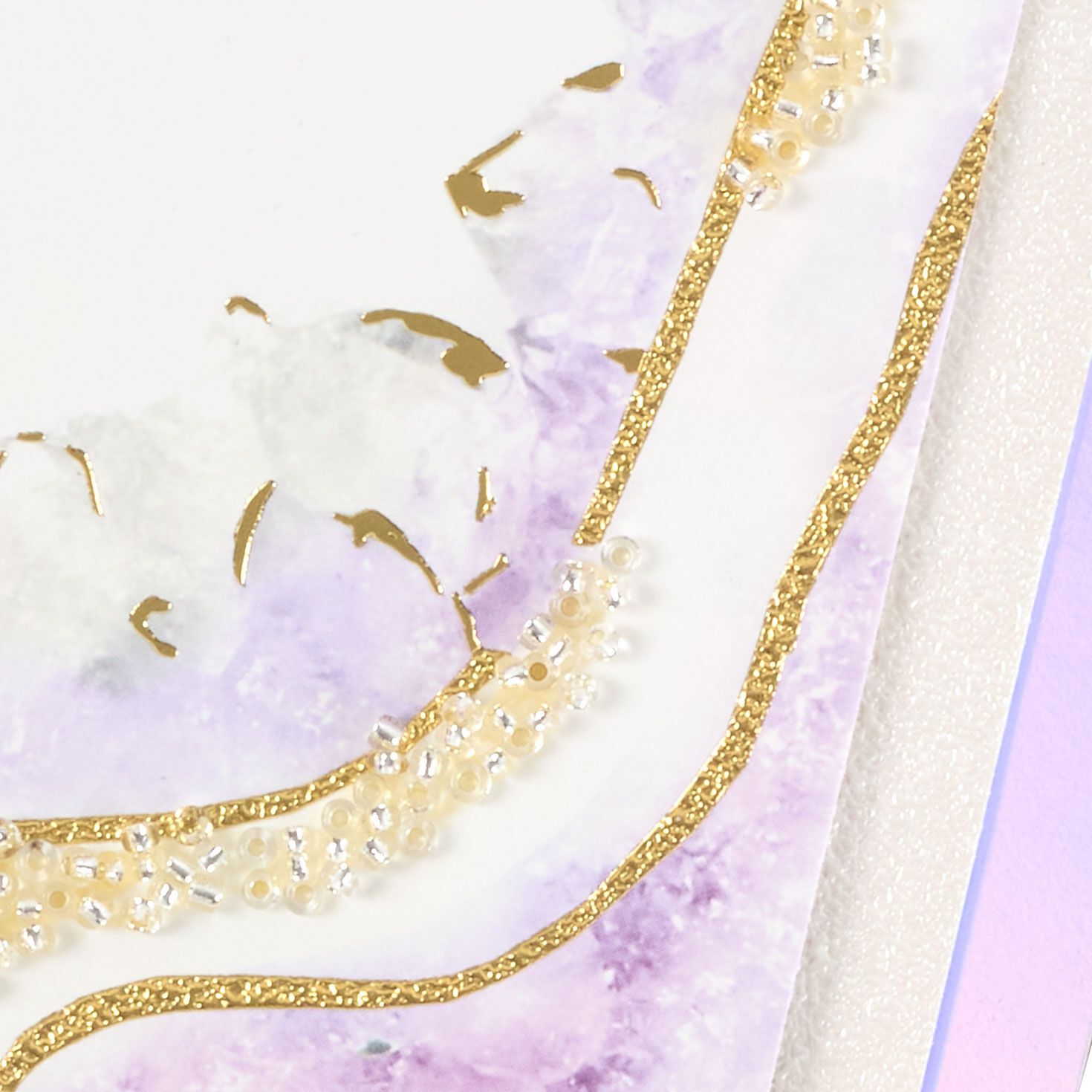 Marbled Pink and Gold Valentines Day Card for Wife Card Front Detail image number 7