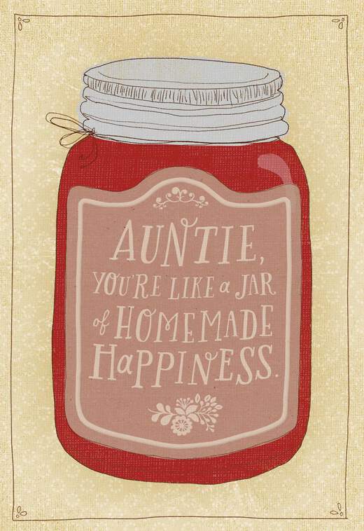Jar of Homemade Happiness Birthday Card for Aunt, , large image number 1