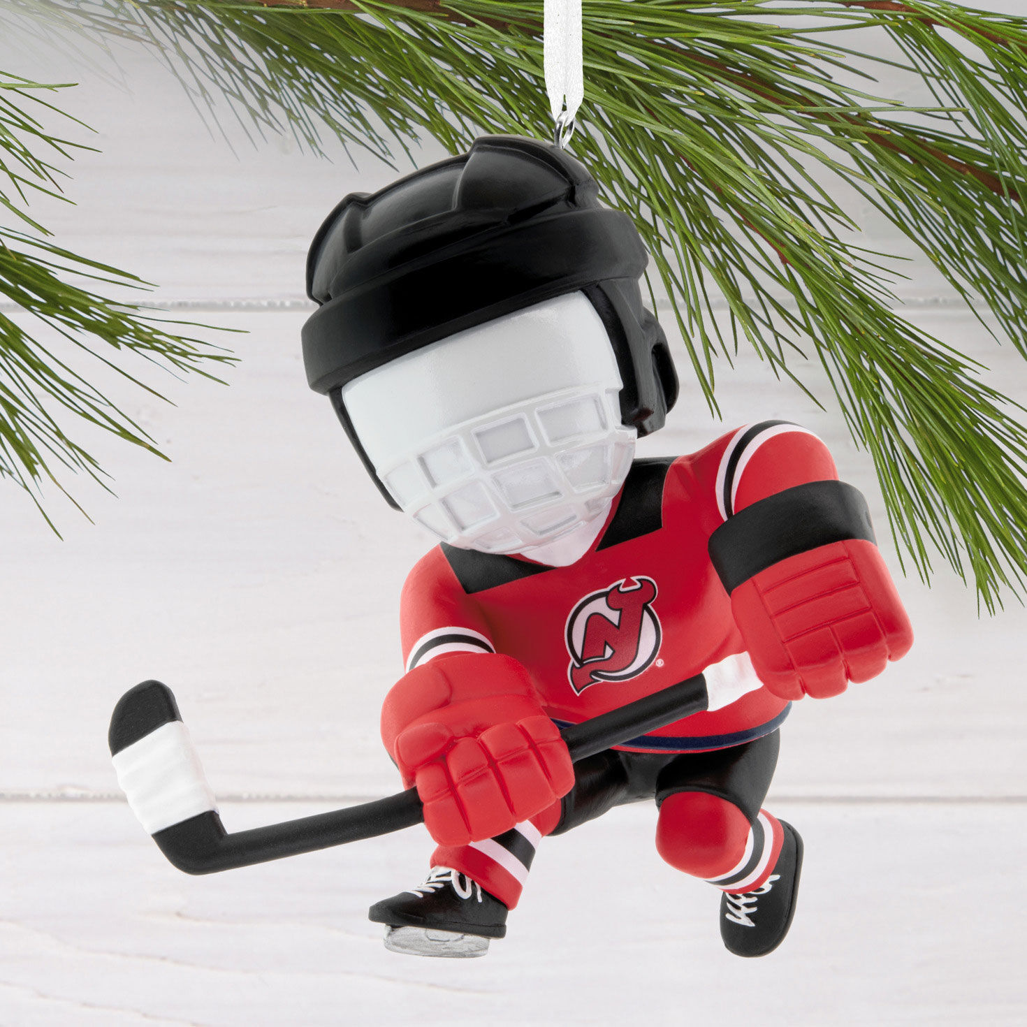 New Jersey Devils Hockey Player Christmas Ornament hanging on tree image number 2