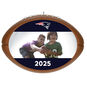 NFL Football New England Patriots Text and Photo Personalized Ornament  image number 1