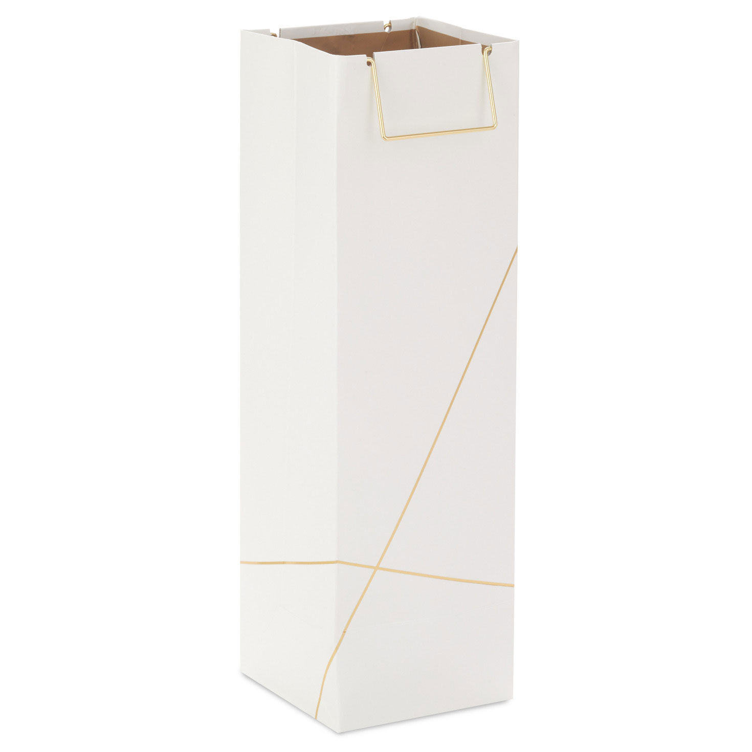 White Wine Bag With Lines of Gold Back image number 4