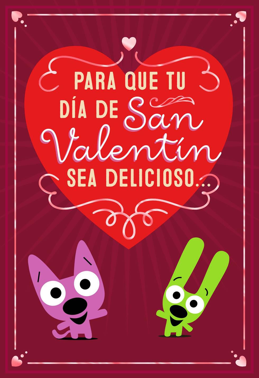 hoops&yoyo™ Chocolate Wishes Spanish-Language Valentine's Day Card