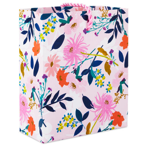 4.6" Pink Floral Gift Card Holder Mini Bag, 