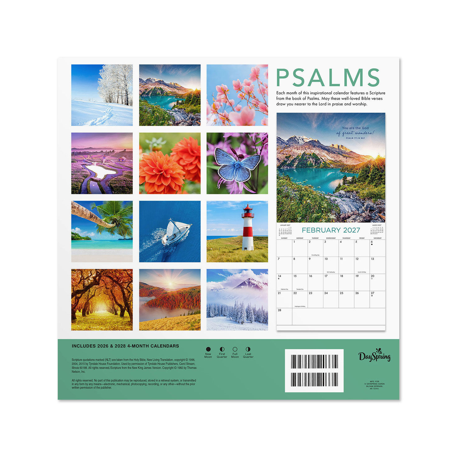 Psalms 2027 12-Month Desk Calendar Back image number 2