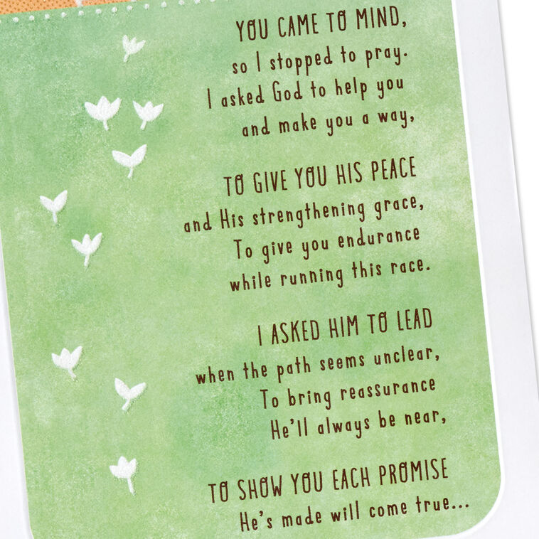 Bunny and Flowers Religious Encouragement Card Card Front Detail image number 6
