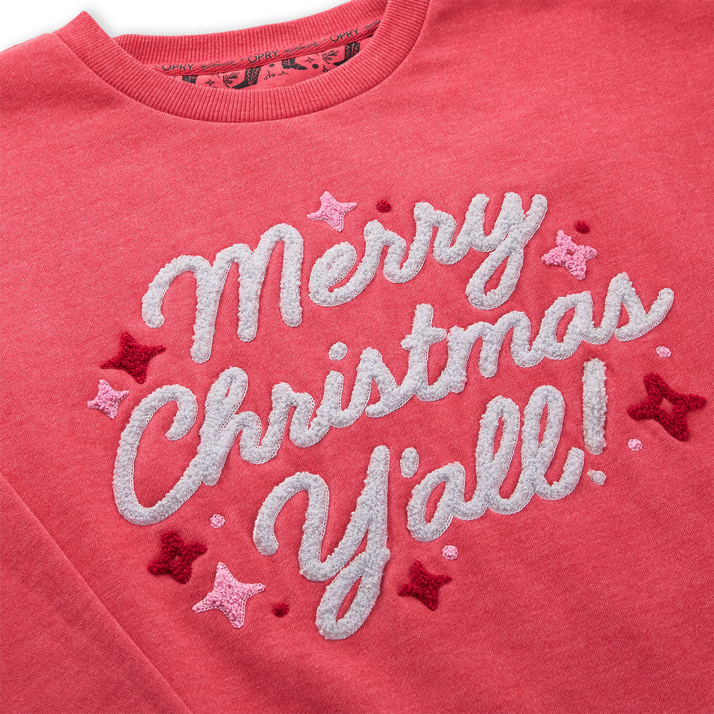 Hallmark and Grand Ole Opry Red Fleece Sweatshirt upclose detail image number 3