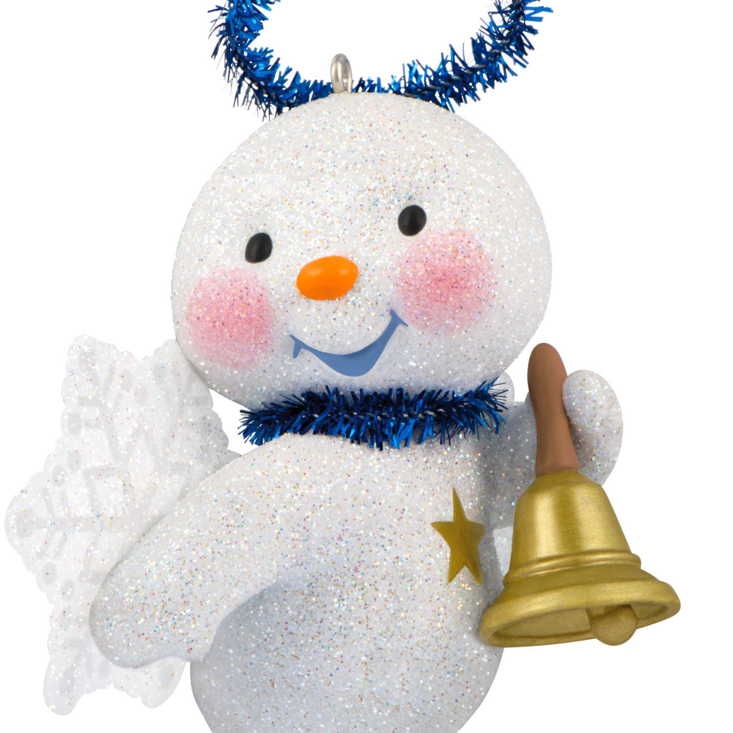 Angel Snowman With Bell Keepsake Ornament upclose view image number 5