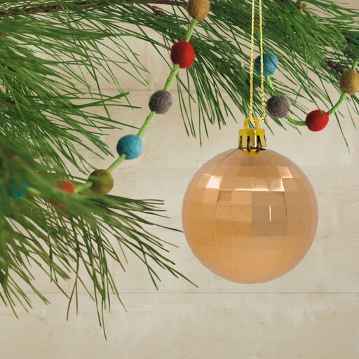 24-Piece Rose Gold Shatterproof Christmas Ornaments Set, 