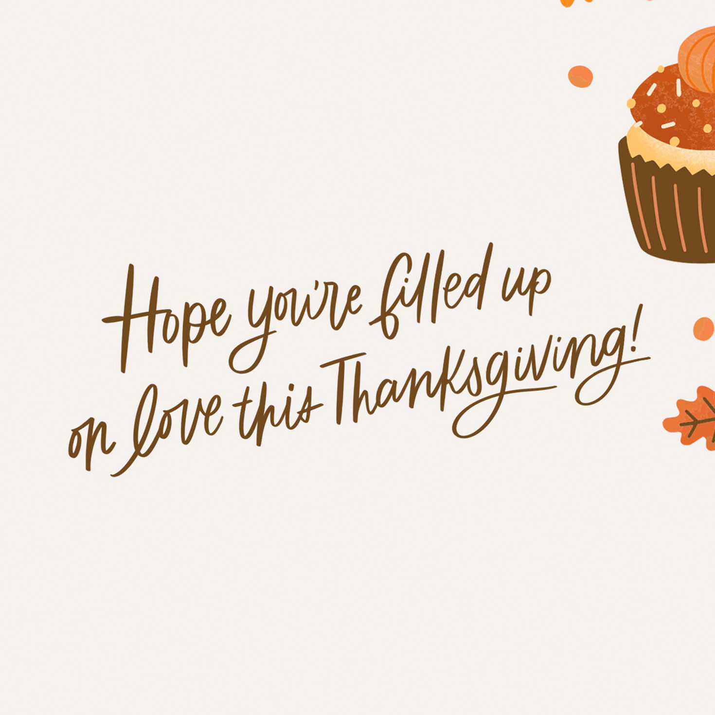 Orange Coffee Mugs and Leaves Grandson and Wife Thanksgiving Card Sentiment image number 2