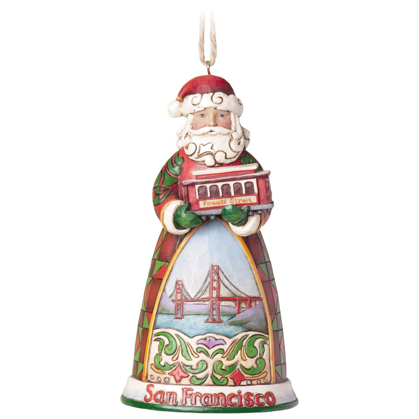 Jim Shore San Francisco Santa Ornament, , large image number 1