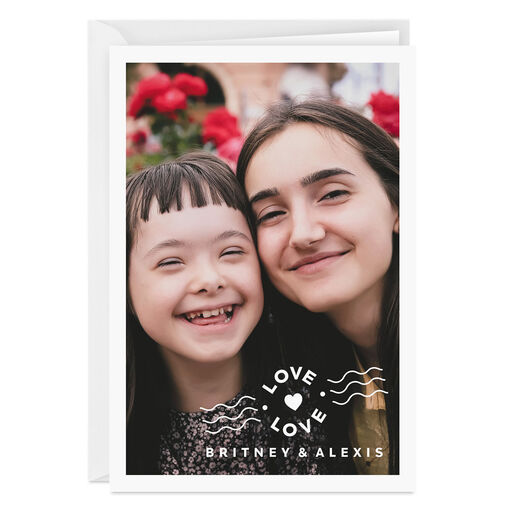 Personalized Heart Postmark Love Photo Card, 