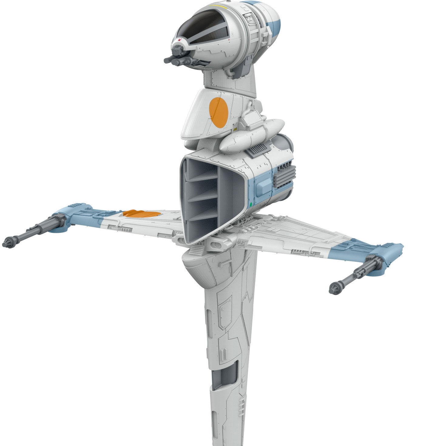 Star Wars Gray Spaceship Keepsake Ornament upclose view image number 5