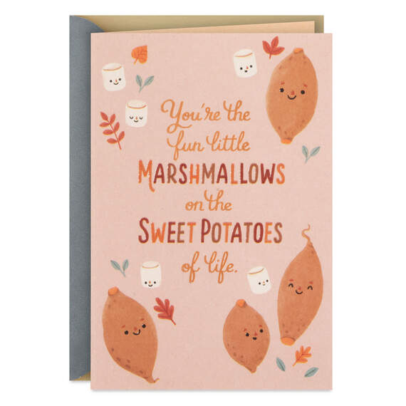 Marshmallows and Sweet Potatoes Love You Thanksgiving Card, , large image number 1