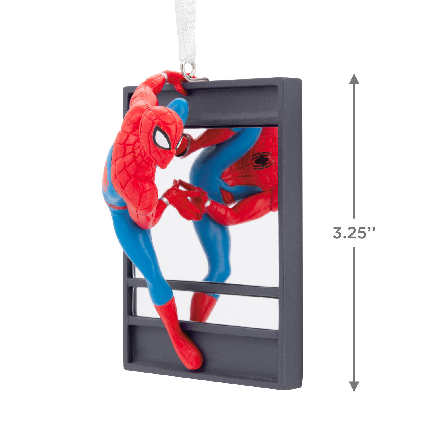 Spider-Man on Window Marvel Christmas Ornament measurement image number 3