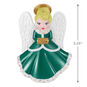 Angel in Green Dress With Muff Keepsake Ornament measurement image number 3