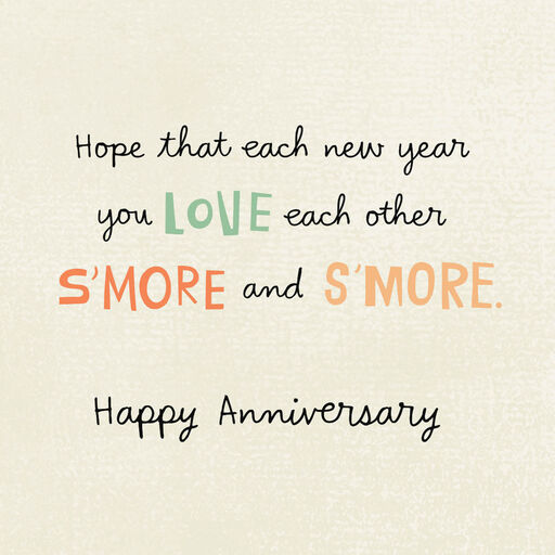 You Are the Perfect Pair S'mores Anniversary Card, 