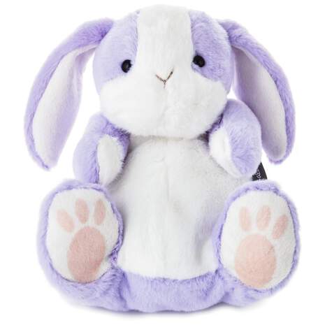Chubby Purple Bunny Stuffed Animal, 7.5", , large