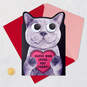 Love You Cute Cat With Heart Funny Love Card, , large image number 5