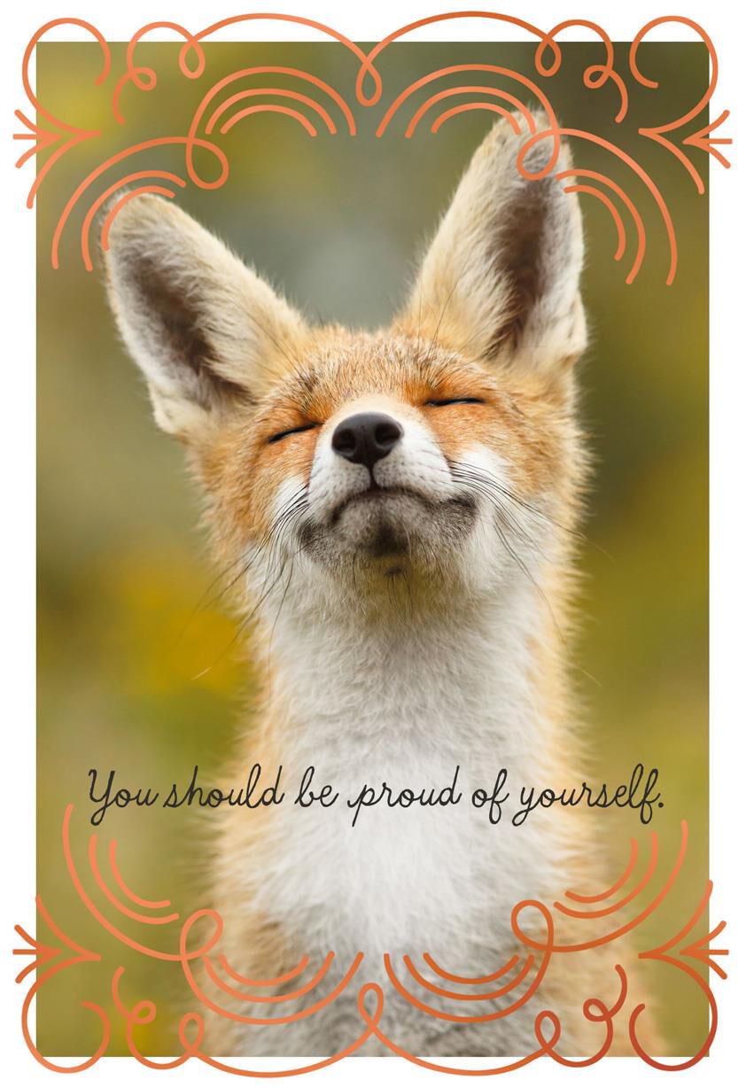 Proud Fox Congratulations Card